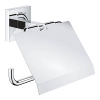 Grohe QuickFix Start Cube WC-Papierhalter mit Deckel, zum Kleben oder Bohren, chrom 41102000 1