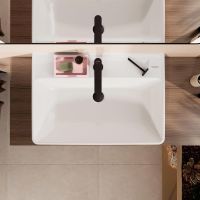 Vorschau: hansgrohe Xanuia Q Aufsatzbecken 70x48cm Unterseite geschliffen 1 Hahnloch mit Überlauf weiß 60248450