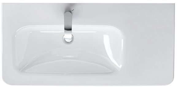 Duravit DuraStyle Waschtisch rechteckig 80x48cm, mit Hahnloch, mit Überlauf, Becken links, weiß 2325800000