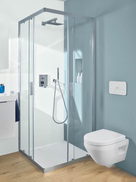 Villeroy&Boch Architectura Wand-WC Compact mit TwistFlush[e³], WC-Sitz SoftClose, Combi-Pack, weiß