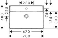 Vorschau: hansgrohe Xanuia Q Waschtisch 70x48cm, weiß