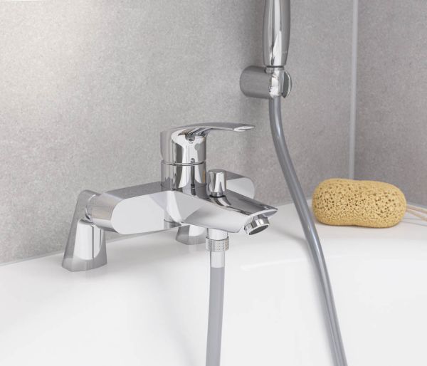 Grohe Eurosmart Einhebel-Wannenrandmischer, Standanschlüsse, chrom 33303003