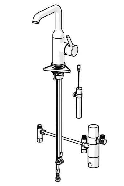 Hansa Hansavantis Style Hybrid Waschtischarmatur, Batteriebetrieb, chrom