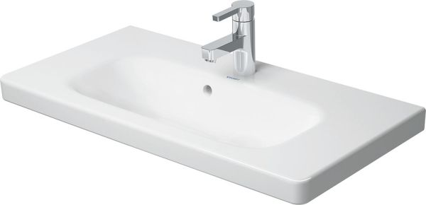 Duravit DuraStyle Waschtisch rechteckig 78,5x40cm, mit Hahnloch, mit Überlauf, WonderGliss, weiß 23377800001