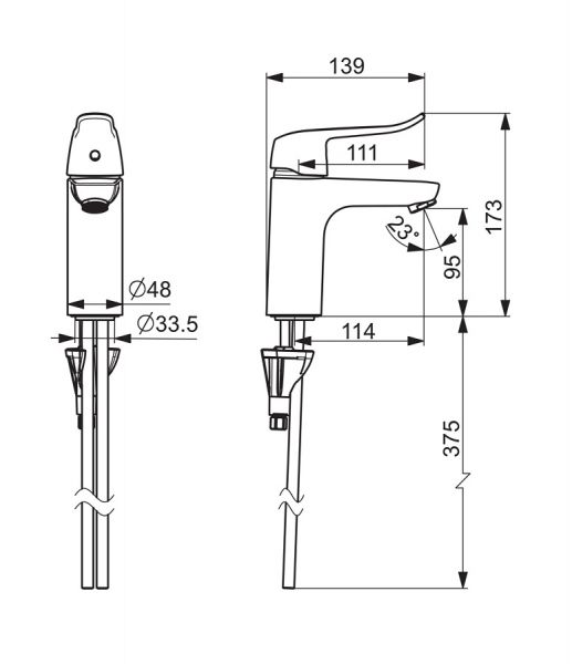 Hansa Hansaclinica Waschtisch-Einhand-Einlochbatterie, chrom