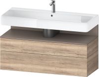 Vorschau: Duravit Qatego Unterschrank 119x47cm in eiche marmoriert, mit offenem Fach in basalt matt QA4396