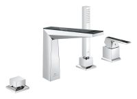 Grohe Allure Brilliant 4-Loch-Einhand-Wannenkombination mit Vanilla Noir Ceasarstone Einlagen, chrom 29527000