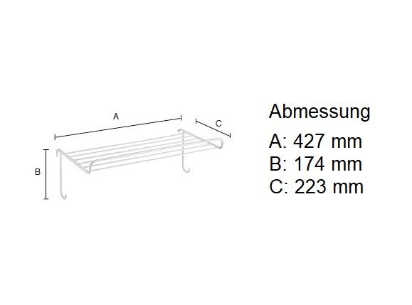Smedbo Dry Ablage, passend für Handtuchwärmer, edelstahl poliert