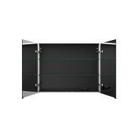 Vorschau: Burgbad Eqio Spiegelschrank mit horizontaler LED-Beleuchtung und 2 Spiegeltüren, 100x80cm