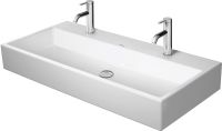 Duravit Vero Air Waschtisch 100x47cm, 2 Hahnlöcher, ohne Überlauf, WonderGliss, geschliffen, weiß 23501000721