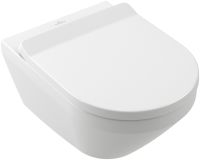 Vorschau: Villeroy&Boch Architectura TwistFlush[e³] Wand-WC rund, Tiefspüler, weiß 4694C0 WC-Sitz 8M70S101 8M706101