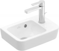 Vorschau: Villeroy&Boch O.Novo Handwaschbecken Compact mit 1 Hahnloch, Becken links 36x25cm mit Überlauf