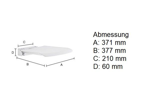 Smedbo Living Duschklappsitz für Wandmontage