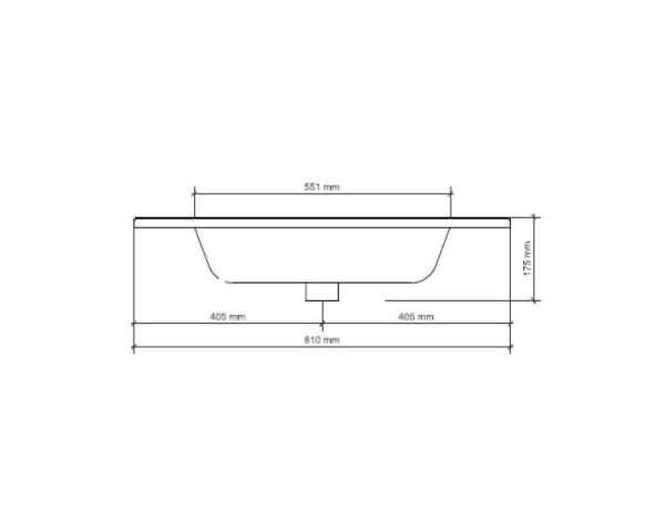 RIHO Porto Square Waschtisch mit Unterschrank 80cm & LED-Spiegelschrank