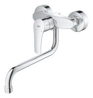 Vorschau: Grohe Eurosmart Spültischbatterie, Wandmontage, Ausladung 27,6cm, chrom