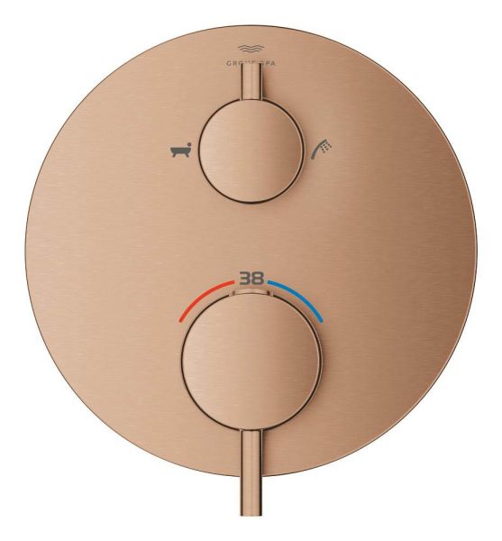 Grohe Atrio Thermostat-Wannenbatterie mit integrierter 2-Wege-Umstellung