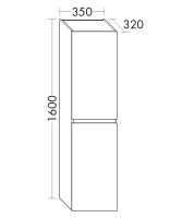 Vorschau: Burgbad Rocio Hochschrank 160x35cm HSRU035