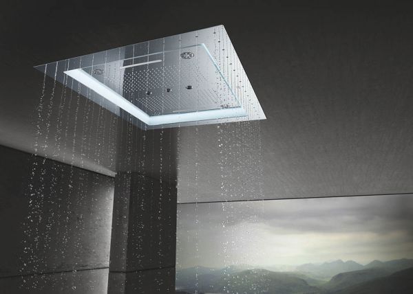 Grohe Rainshower Aqua 40" AquaSymphony Deckenbrause mit LED, 6 Strahlarten, chrom 26863000