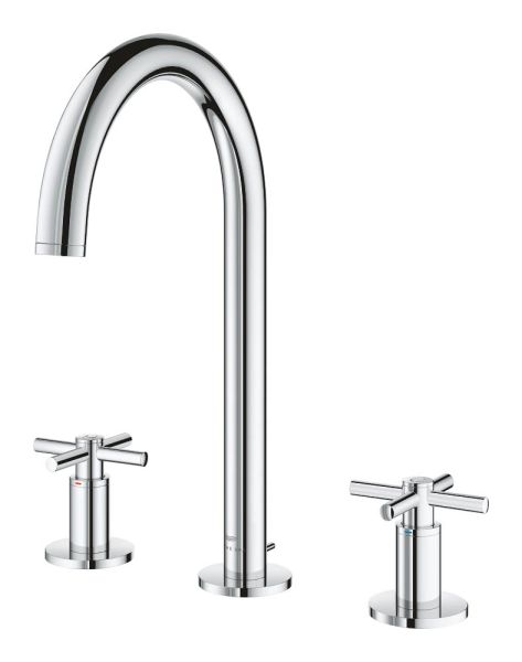 Grohe Atrio 3-Loch Waschtischarmatur L-Size, Kreuzgriffe