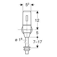 Vorschau: Geberit Druckspüler für Urinal, mit elektronischer Spülauslösung, Batteriebetrieb, Aufputz, chrom