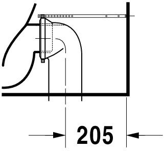 Duravit Starck 3 Stand-WC für Kombination, Tiefspüler 42x74cm, WonderGliss, weiß