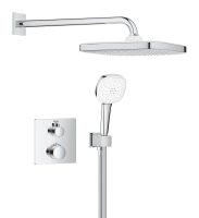 Grohe Grohtherm Duschsystem Unterputz mit Tempesta 250 Cube, Rosette eckig, chrom 1039950000