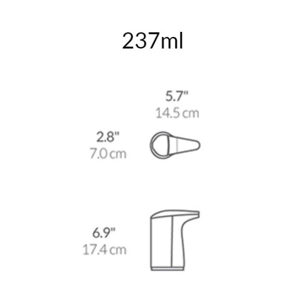 simplehuman Sensorspender 237ml, berührungslos, batteriebetrieben, mit Füllstandsfenster