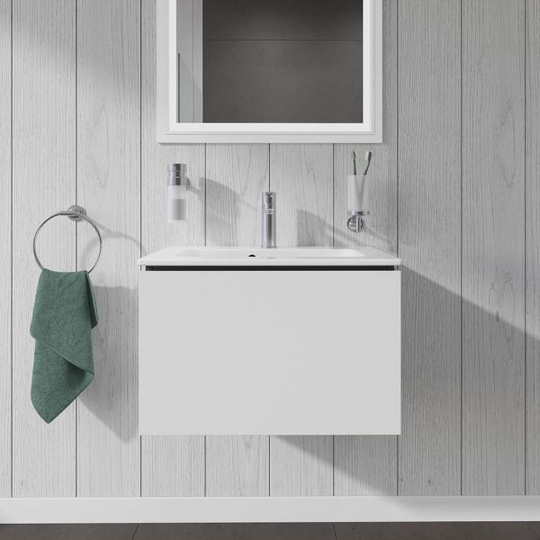 Duravit L-Cube Waschtischunterschrank wandhängend 62x39cm mit 1 Schublade für ME by Starck 234263 weiß matt LC615601818