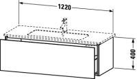 Vorschau: Duravit L-Cube Waschtischunterschrank 122x48cm 1 Schublade für ME by Starck 233612, 236112