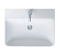 Duravit ME by Starck Waschtisch 65x49cm, mit Hahnloch und Überlauf, WonderGliss, weiß seidenmatt 23356532001