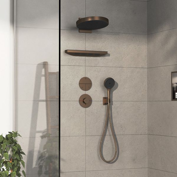 Hansgrohe ShowerSelect Comfort S Ventil Unterputz für 3 Verbraucher, brushed bronze