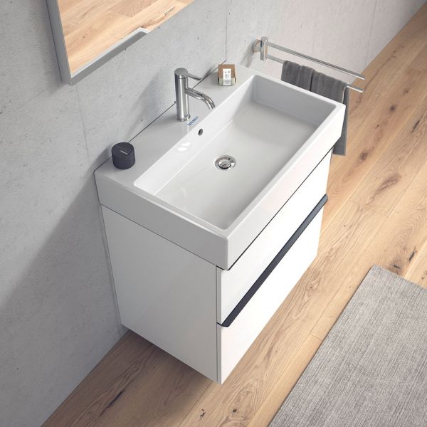 Duravit Vero Air Waschtisch rechteckig 70x47cm, mit 1 Hahnloch und Überlauf, WonderGliss, weiß 23507000001