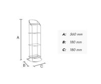 Vorschau: Smedbo Toilettenpapierhalter/Reservepapierhalter, Standmodell, chrom