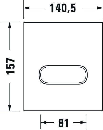 Duravit DuraSystem Betätigungsplatte aus Glas, mechanisch für Urinal A1, weiß