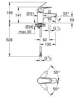 Vorschau: Grohe Euroeco Einhebel-Wannenrandmischer, chrom