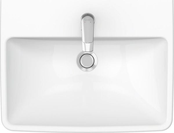 Duravit No.1 Waschtisch rechteckig 60x46cm, mit Hahnloch, mit Überlauf, weiß 2375600000