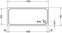 Vorschau: Duravit D-Code Duschwanne rechteckig 75x170cm, Sanitäracryl, weiß