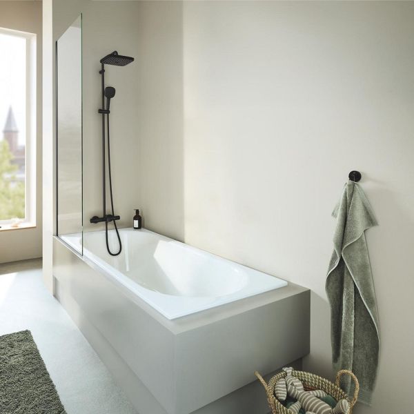 Grohe Tempesta System 250 Cube Duschsystem mit Wannenthermostat, matt black 266912431