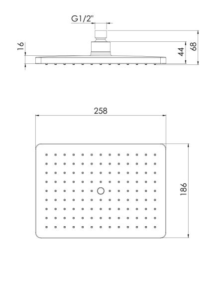 Steinberg Serie 342 Regenbrause mit Easy Clean 186x258mm