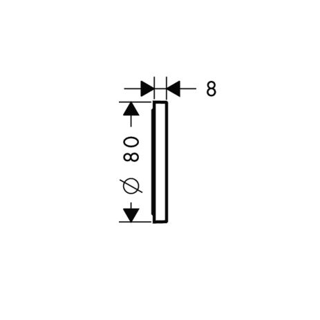 Hansgrohe Fliesenausgleichsscheibe, chrom