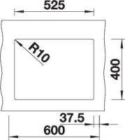 Vorschau: Blanco SILGRANIT® Subline 340/160-U Küchenspüle ohne Ablauffernbedienung, Becken links