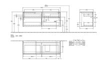 Vorschau: Villeroy&Boch Collaro Waschtischunterschrank 140cm für Aufsatzwaschtisch 4A338G