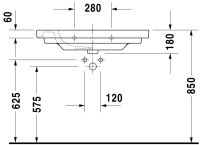 Vorschau: Duravit D-Code Waschtisch 85x48cm, ohne Überlauf, ohne Wondergliss, weiß 03528500002