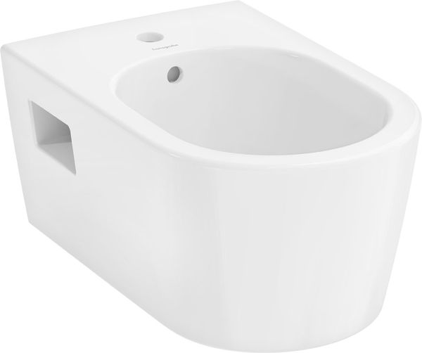 Hansgrohe EluPura Original S Wand Bidet mit Hahnloch und Überlauf, weiß 60281450