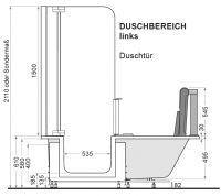 Vorschau: Artweger Artlift mit Vorrüstsatz, Duschbadewanne mit Duschtür 170x80cm, weiß