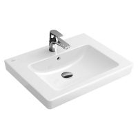 Villeroy&Boch Subway 2.0 Aufsatzwaschtisch, 65x47cm, 1 Hahnloch, mit Überlauf