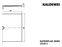 Vorschau: Kaldewei Superplan Zero bodenebene Rechteck-Duschfläche 70x90cm Mod.1518-1