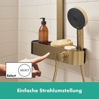 Vorschau: Hansgrohe Pulsify S Showerpipe 260 2jet mit Brausethermostat ShowerTablet Select 400, brushed bronze