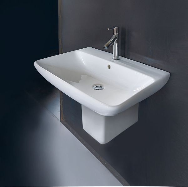 Duravit ME by Starck Waschtisch rechteckig 65x49cm, mit Hahnloch und Überlauf, weiß 2335650000