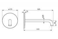 Vorschau: Hansa Hansaelectra Fertigset für Waschtisch-Batterie, Bluetooth, Ausladung 310mm, chrom